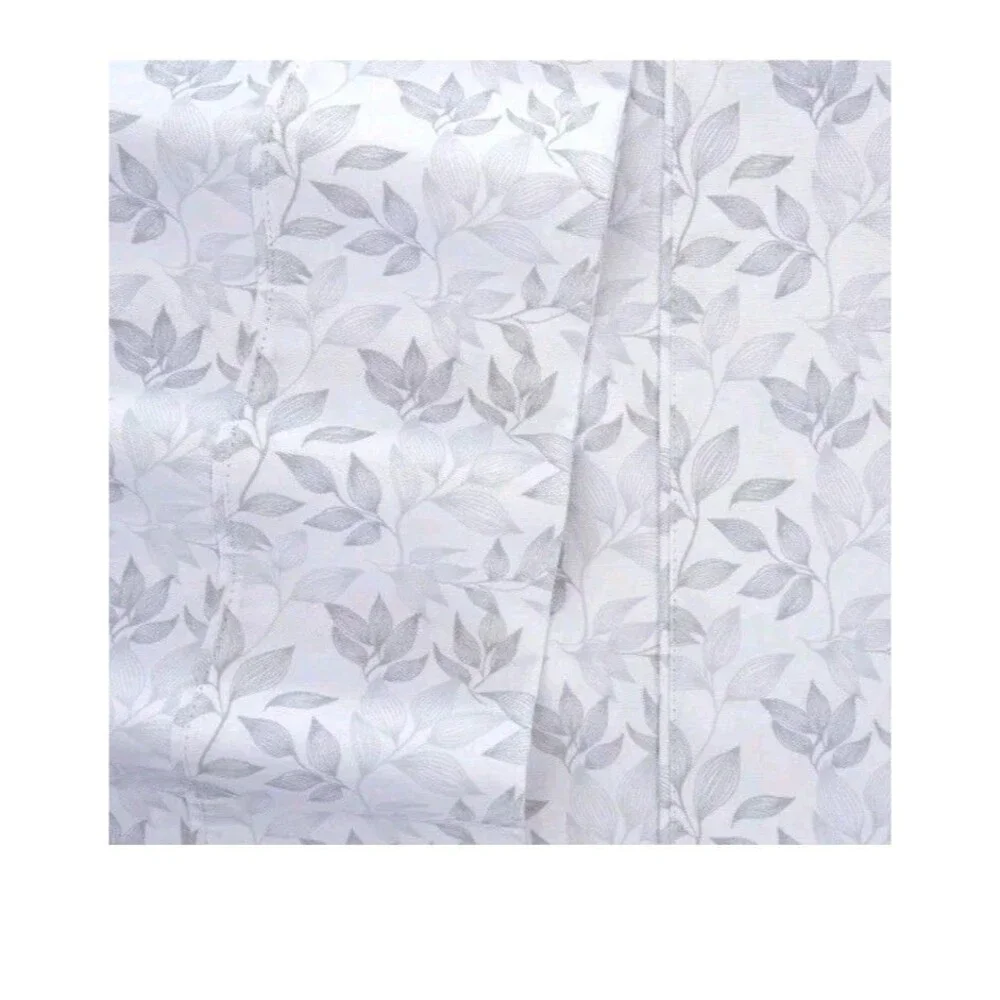 South Point Home Fashions Microfiber 6 Piece Sheet Set KING *Grey Leaf,  New